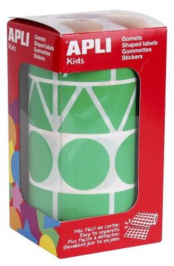 Gomets rollo geométricos surtidos XL verde