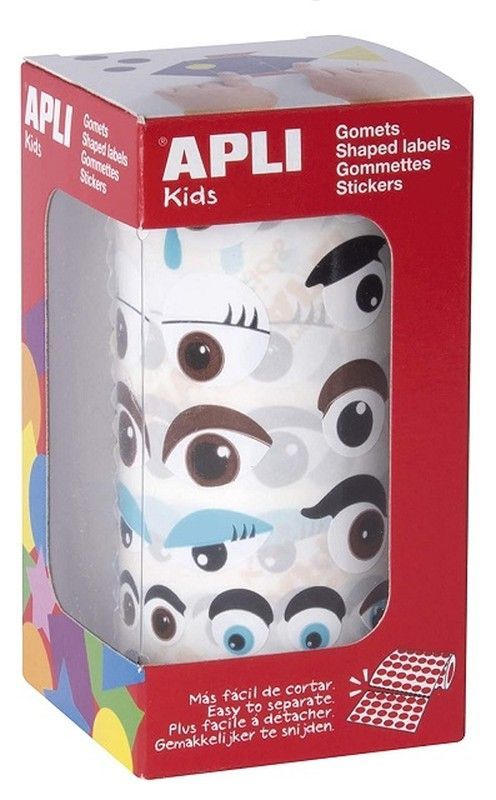 Gomets rollo ojos multicolor surtido