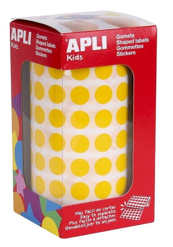 Gomets rollo redondos Ø 10,5 mm amarillo