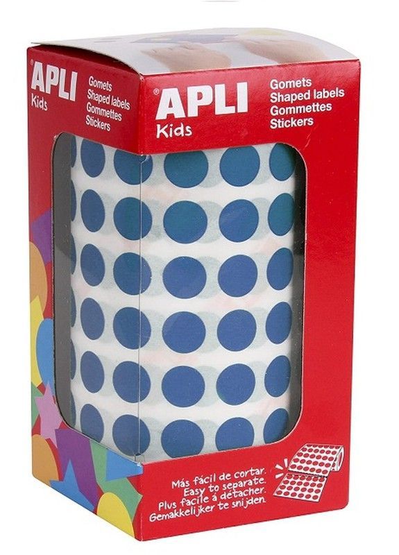 Gomets rollo redondos Ø 10,5 mm azul