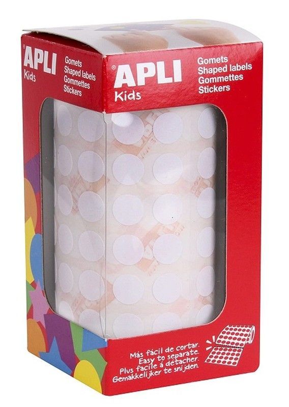 Gomets rollo redondos Ø 10,5 mm blancos