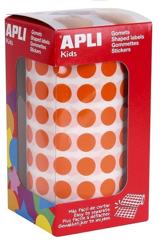 Gomets rollo redondos Ø 10,5 mm naranja