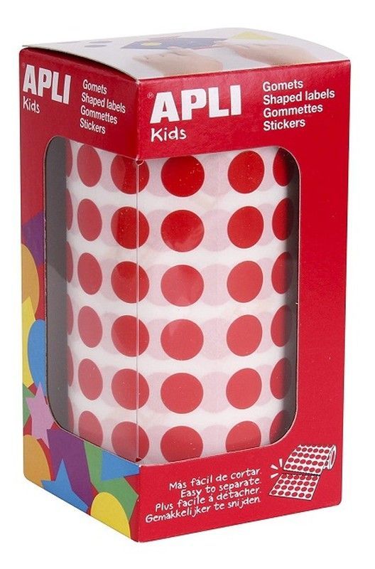 Gomets rollo redondos Ø 10,5 mm rojo