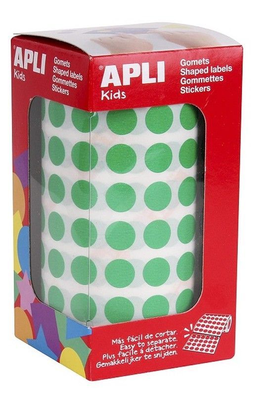 Gomets rollo redondos Ø 10,5 mm verde