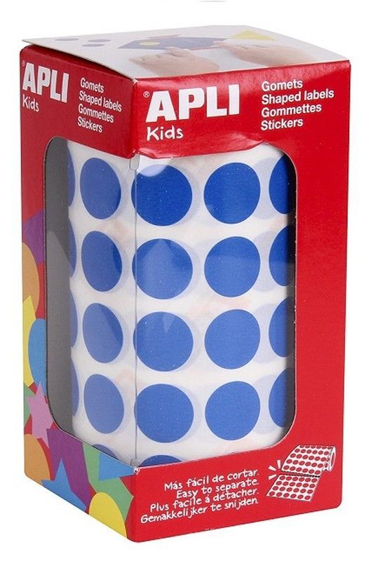 Gomets rollo redondos Ø 15 mm azul