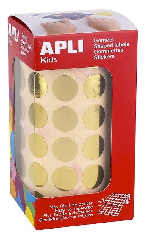 Gomets rollo redondos Ø 15 mm oro