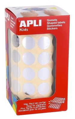 Gomets rollo redondos Ø 15 mm plata