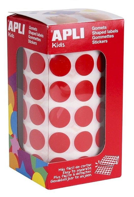 Gomets rollo redondos Ø 15 mm rojo