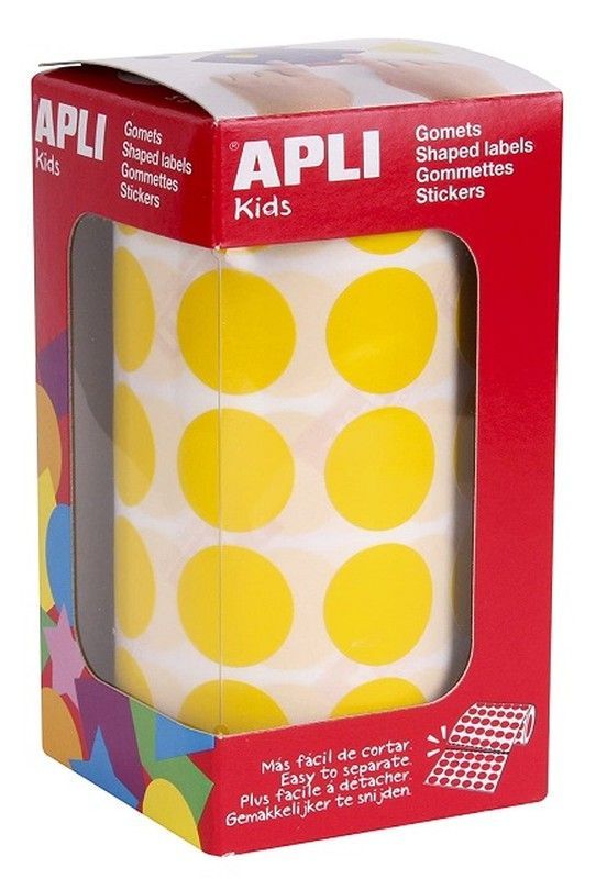 Gomets rollo redondos Ø 20 mm amarillo