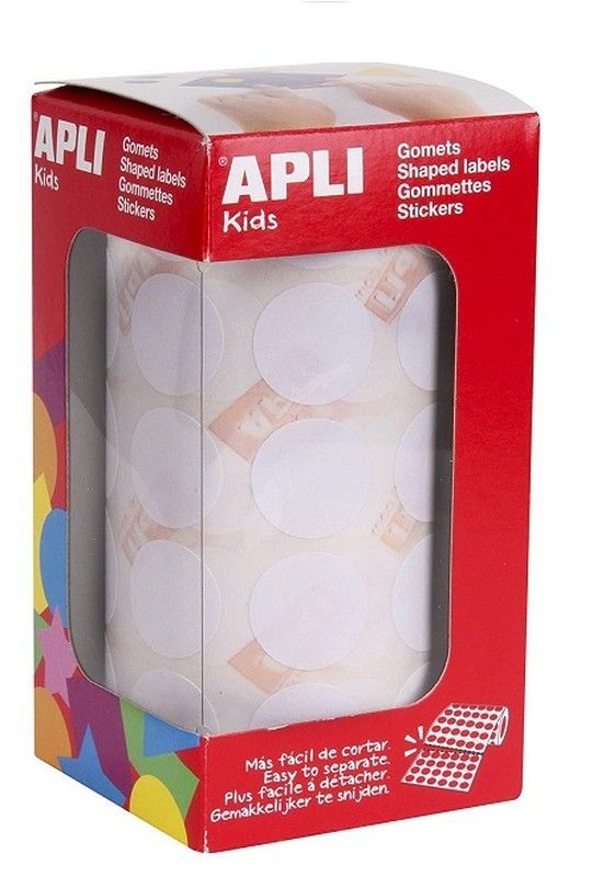 Gomets rollo redondos Ø 20 mm blanco