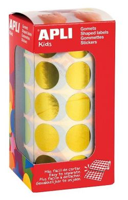 Gomets rollo redondos Ø 20 mm metalizado amarillo