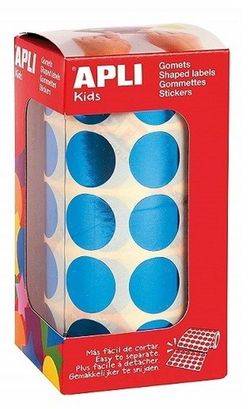 Gomets rollo redondos Ø 20 mm metalizado azul