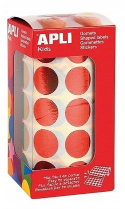 Gomets rollo redondos Ø 20 mm metalizado rojo