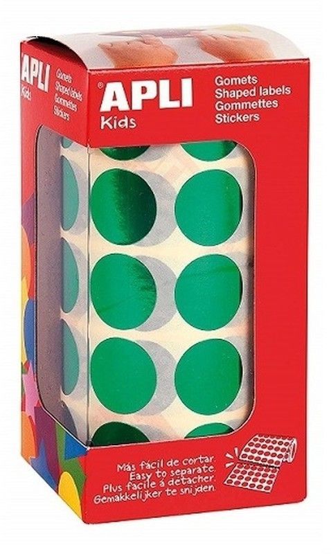 Gomets rollo redondos Ø 20 mm metalizado verde