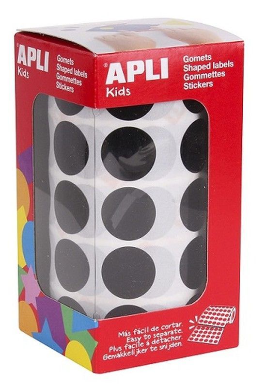 Gomets rollo redondos Ø 20 mm negro