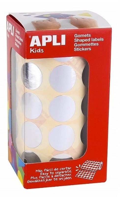 Gomets rollo redondos Ø 20 mm plata