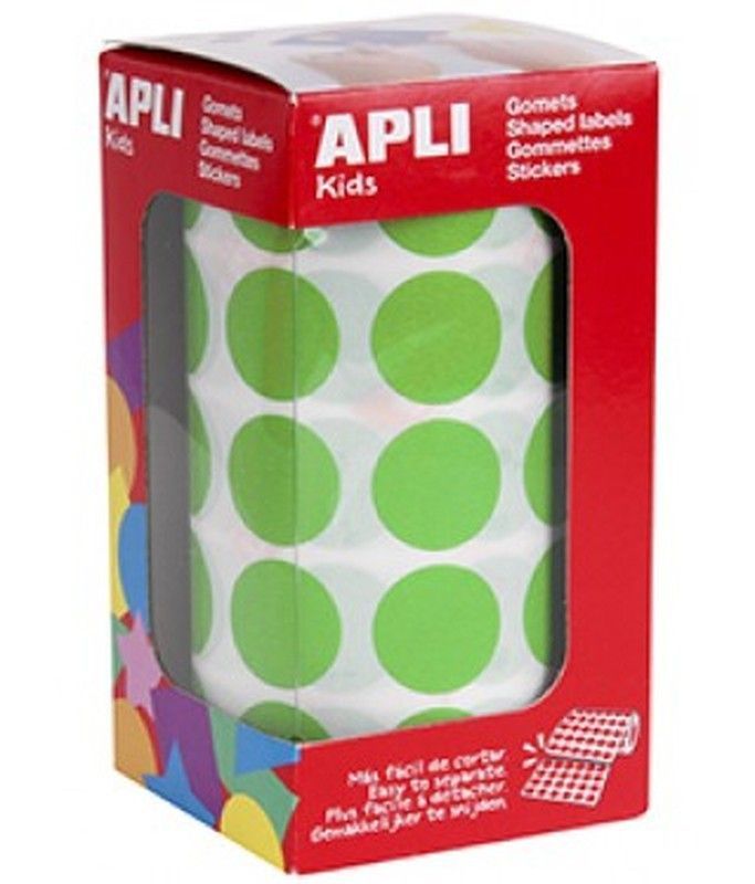 Gomets rollo redondos Ø 20 mm verde claro