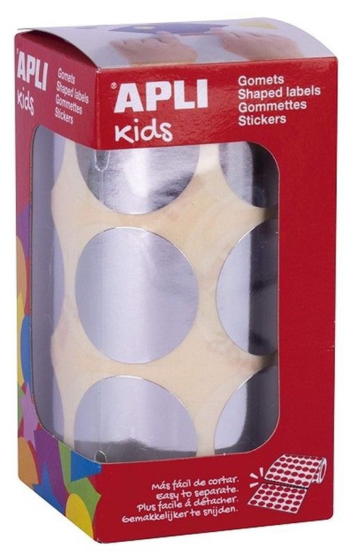 Gomets rollo redondos Ø 33 mm plata