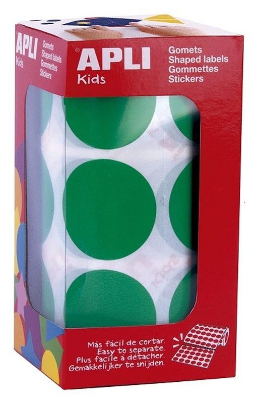 Gomets rollo redondos Ø 33 mm verde