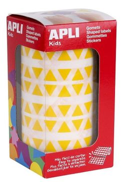 Gomets rollo triangulares 10,5 mm amarillo