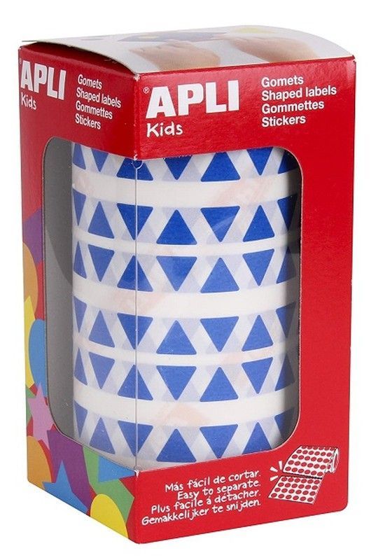 Gomets rollo triangulares 10,5 mm azul