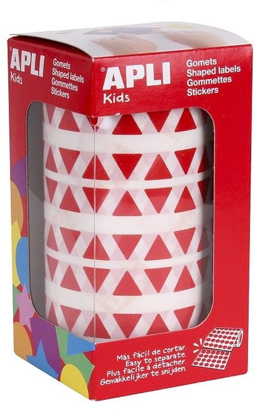 Gomets rollo triangulares 10,5 mm rojo