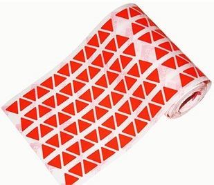 Gomets rollo triangulares 15 mm rojo