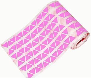 Gomets rollo triangulares 15 mm rosa