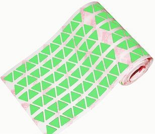 Gomets rollo triangulares 15 mm verde