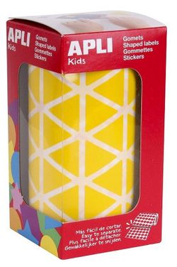 Gomets rollo triangulares 20 mm amarillo
