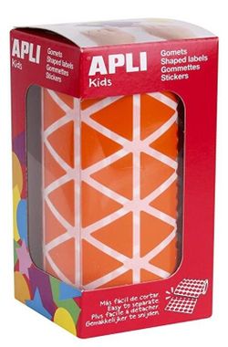 Gomets rollo triangulares 20 mm naranja