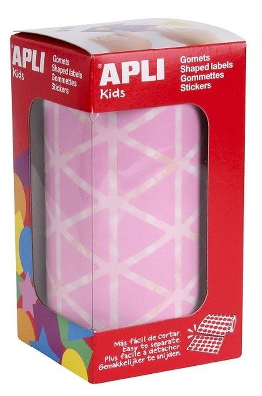 Gomets rollo triangulares 20 mm rosa