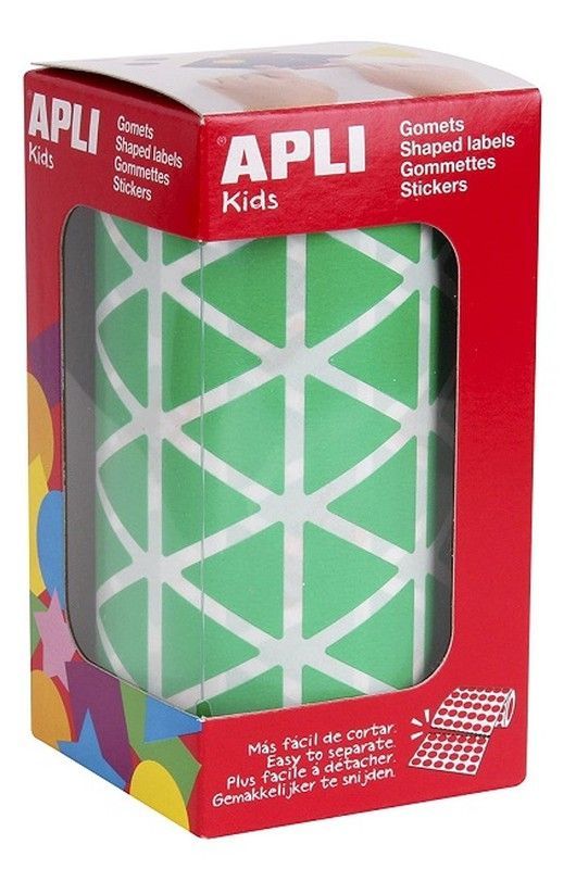 Gomets rollo triangulares 20 mm verde