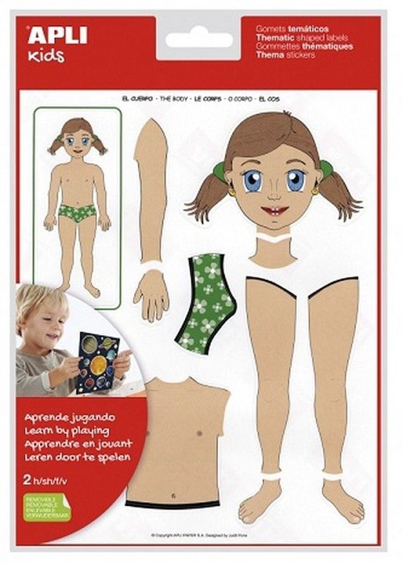 Gomets temáticos El Cuerpo 2 hojas