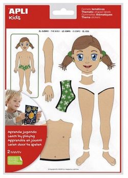 Gomets temáticos El Cuerpo 2 hojas