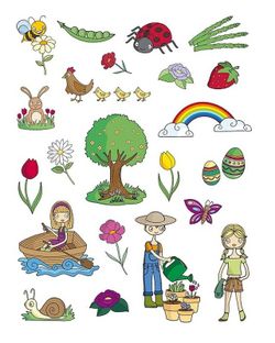 Gomets temáticos La Primavera 3 hojas