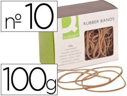 Gomillas Elasticas Q-Connect 100 Gr Numero 10 100 X 2 Mm