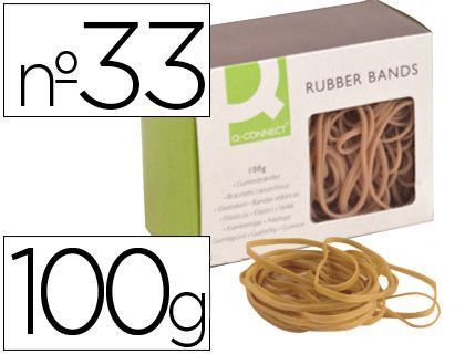Gomillas Elasticas Q-Connect 100 Gr Numero 33 90 X 3 Mm