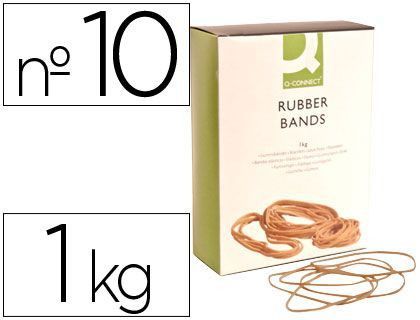 Gomillas Elasticas Q-Connect 1000 Gr Numero 10 100 X 2 Mm