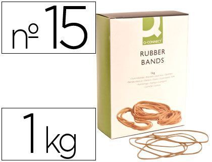 Gomillas Elasticas Q-Connect 1000 Gr Numero 15 150 X 2 Mm