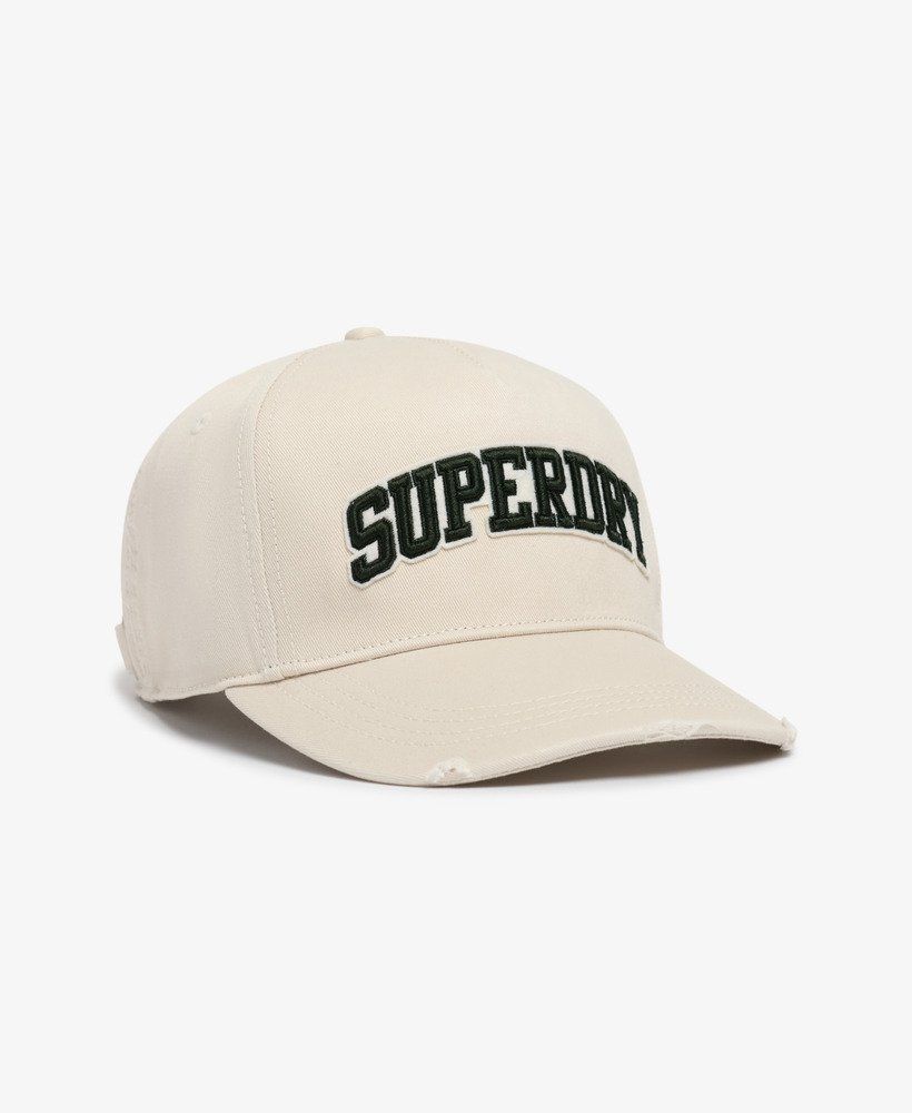 Gorra clean up con letras branding Superdry Stone Gray
