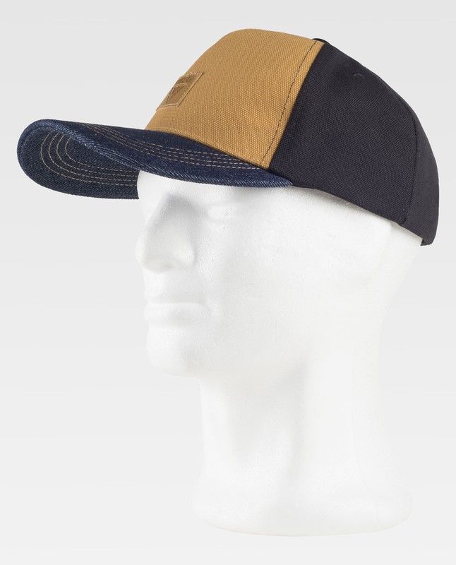 Gorra color Negro+Beige+Vaquero