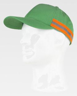 Gorra con cinta reflectante-fluorescente