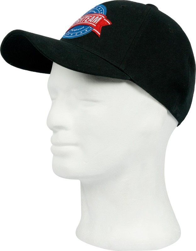Gorra de sarga con logo tridimensional Negro