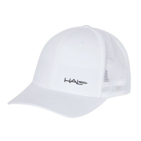🧢🤍 Gorra HALO FlexFit Mesh Hat - Blanca | Transpirable, Ajuste Elástico y Estilo Deportivo para Running, Outdoor y Entrenamiento ☀️💨🏃‍♀️