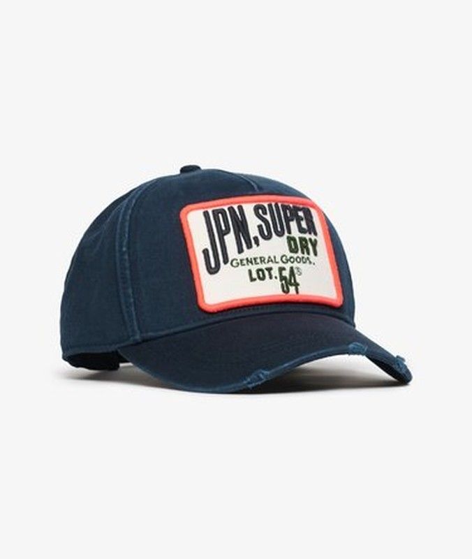 Gorra trucker con letras branding bordadas Superdry Eclipse Navy