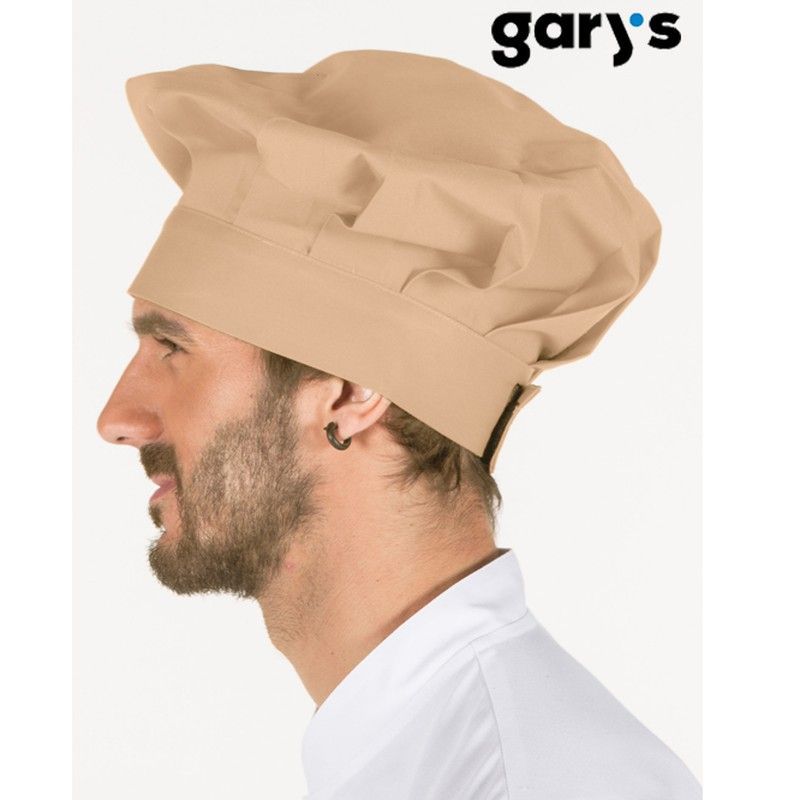 Gorro chef velcro crema