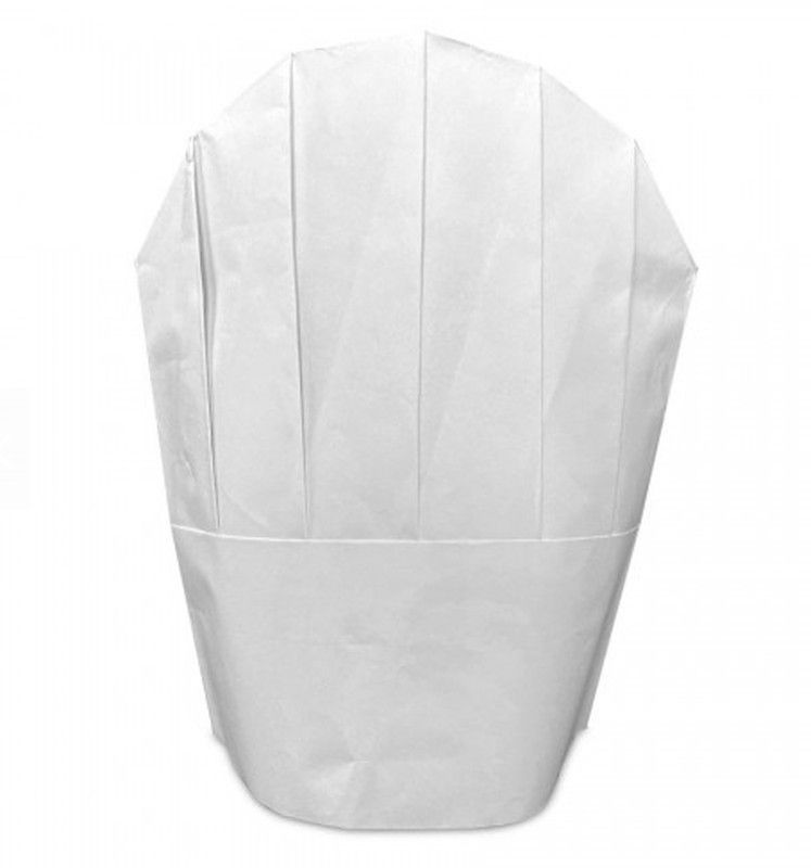 Gorro de cocinero ajustable de un solo uso - 100u