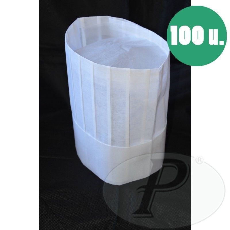 Gorro de cocinero Chef un solo uso - 100u