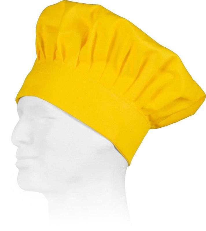 Gorro liso cocinero con velcro adaptable Amarillo
